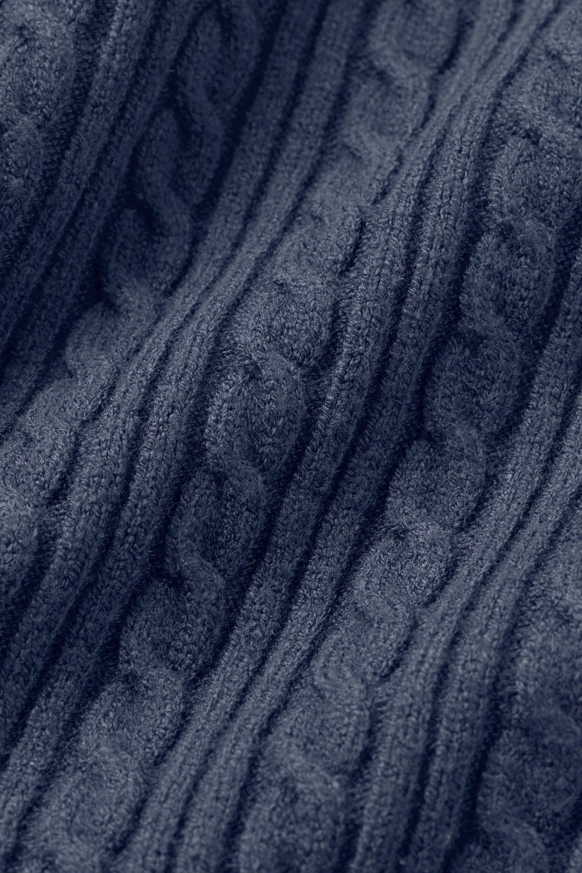 Mini Cable Sweater Cardigan - Navy