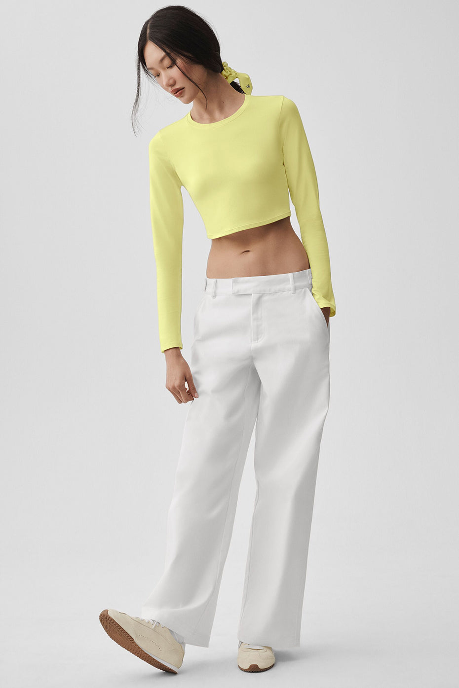 Crop Finesse Long Sleeve - Sunshine