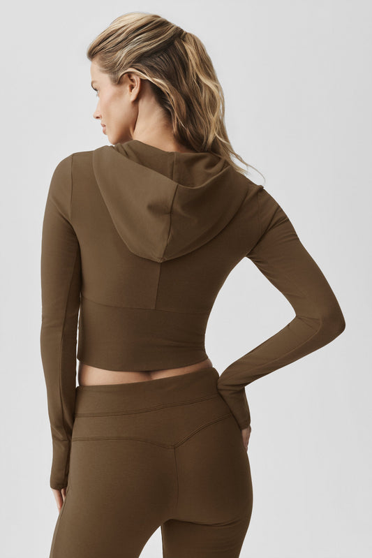 Sway Full Zip Hoodie - Java Brown