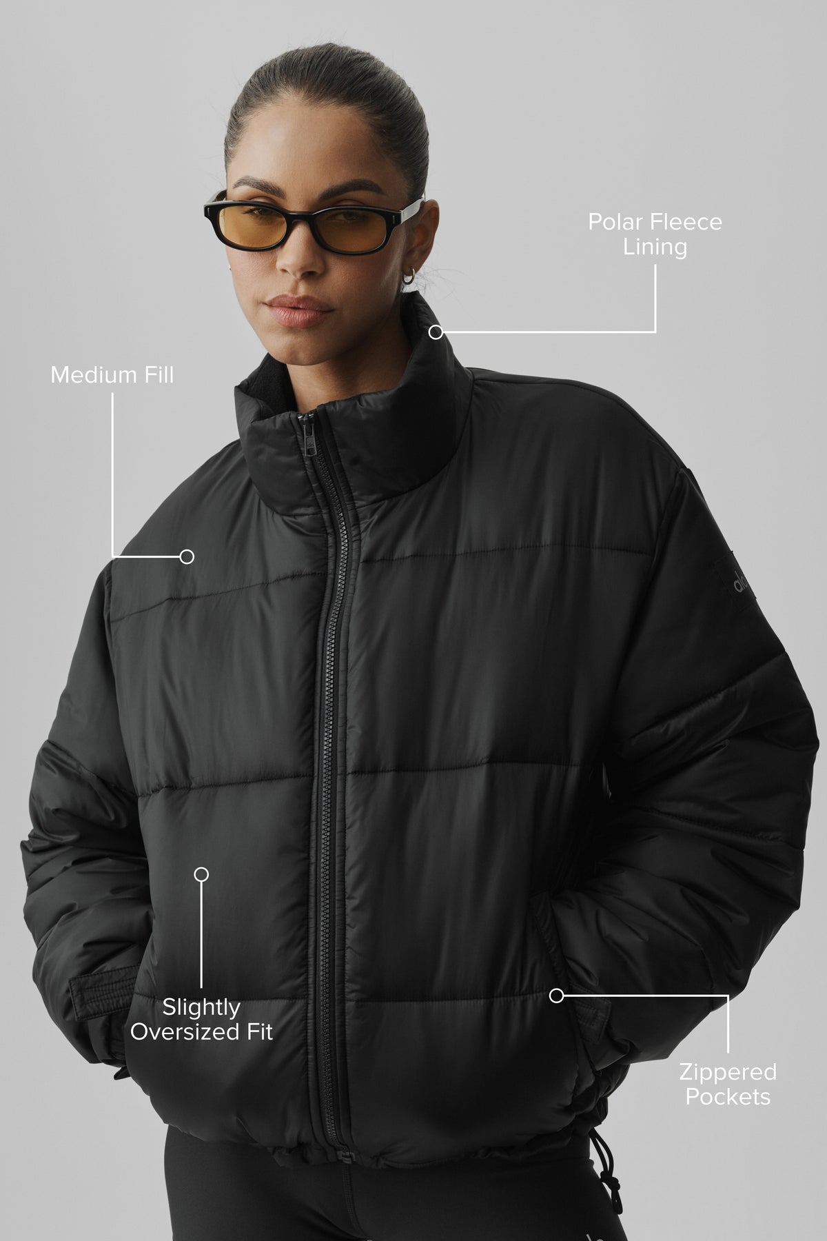 Cold Front Puffer Jacket - Black
