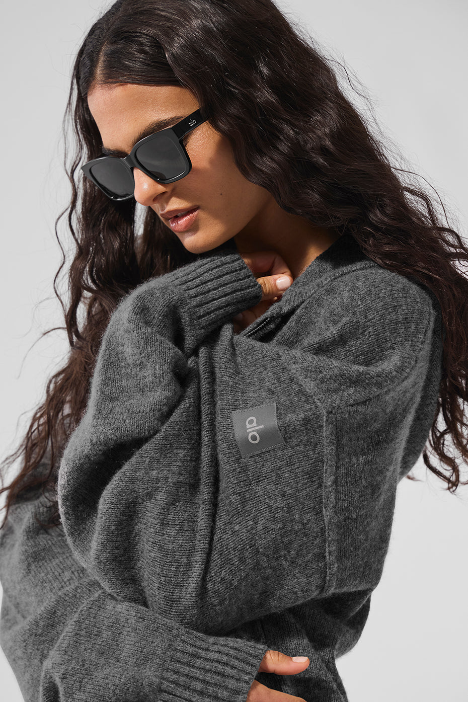 Wool Cashmere New Class Full Zip Hoodie - Platinum Grey