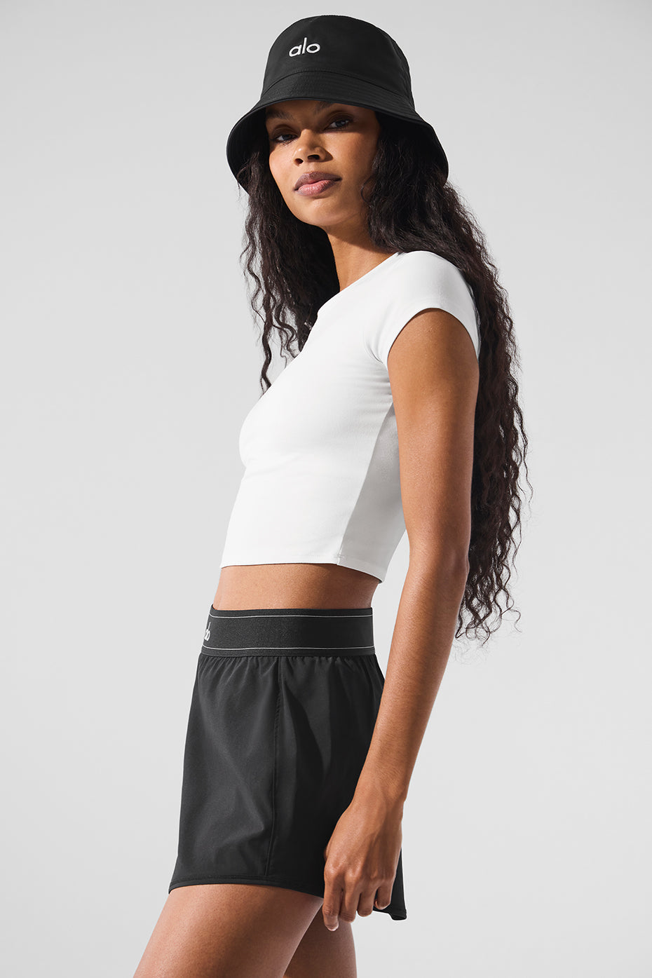 Crop Finesse Short Sleeve - White