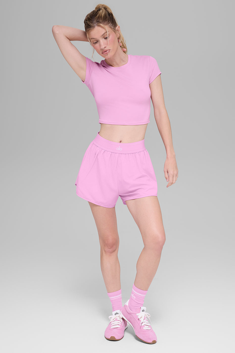 Crop Finesse Short Sleeve - Candy Heart Pink