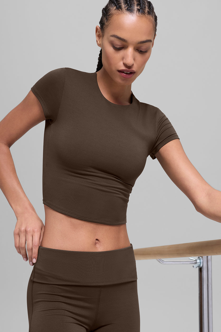 Softsculpt Precision Short Sleeve Top - Espresso