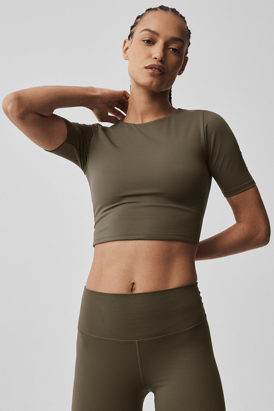 Softsculpt Precision Half Sleeve Tee - Olive Tree