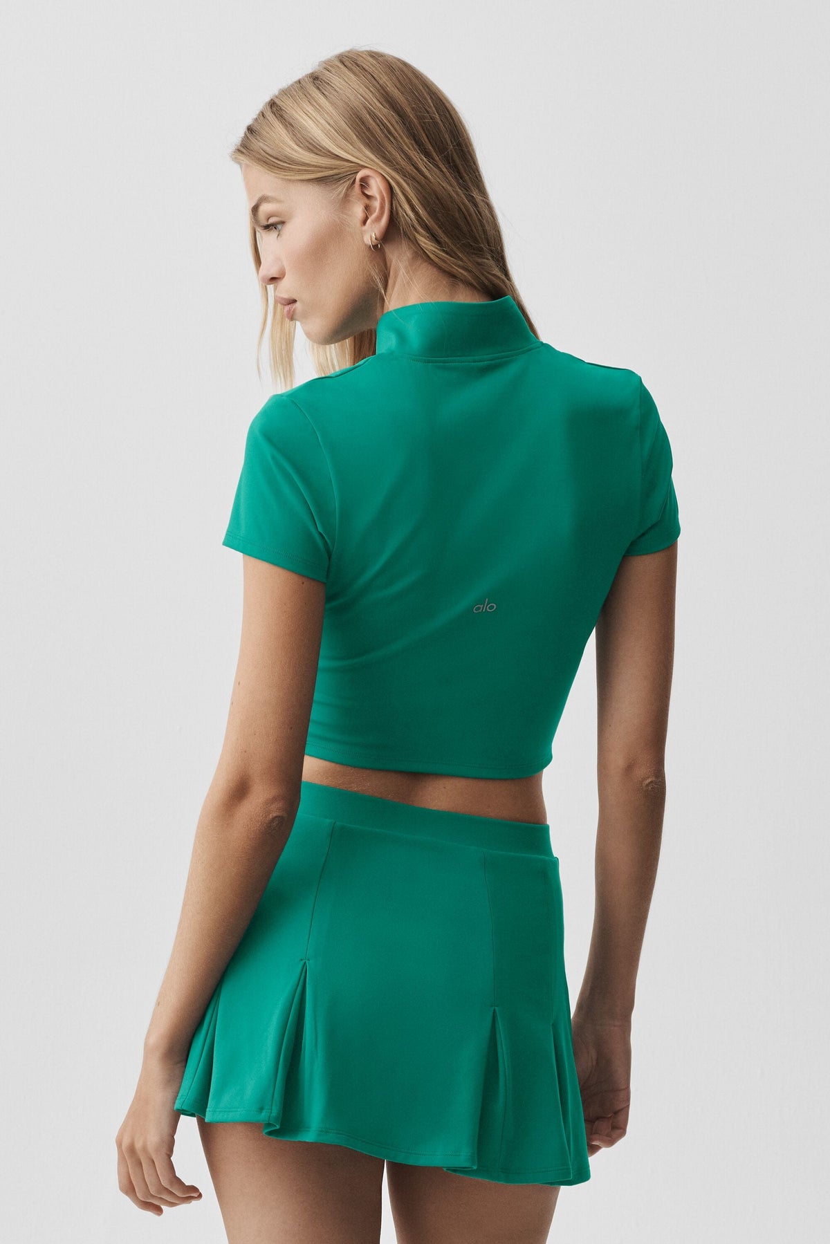 Softsculpt Full Zip Short Sleeve - Emerald Isle