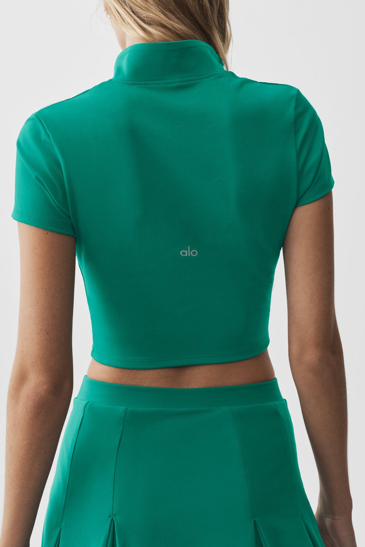 Softsculpt Full Zip Short Sleeve - Emerald Isle