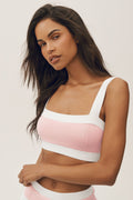 Cotton Cashmere Capri Dream Bra - Sundrenched Pink/White