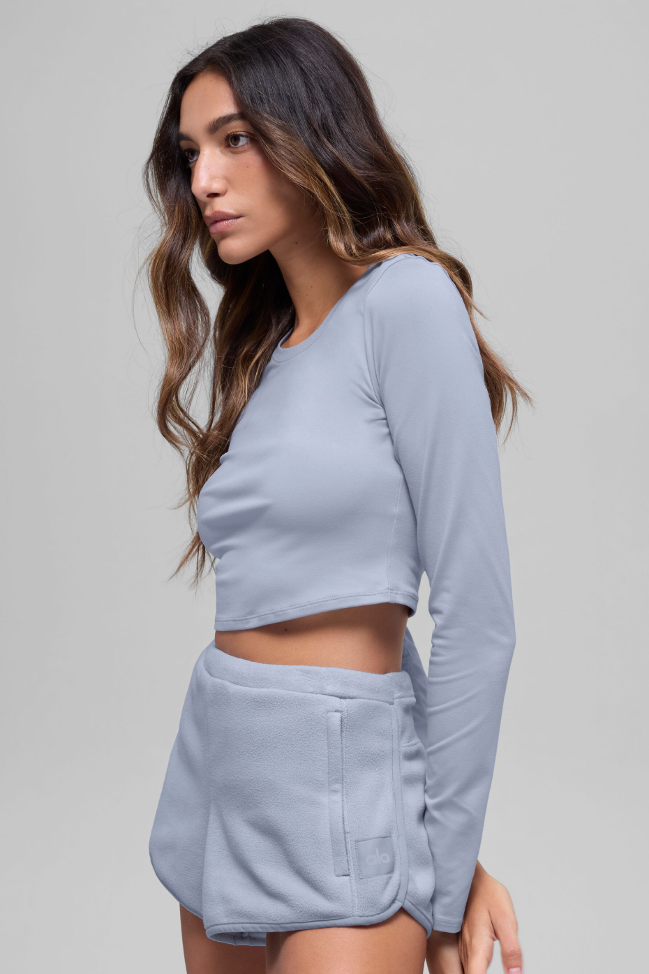 Crop Finesse Long Sleeve - Winter Frost