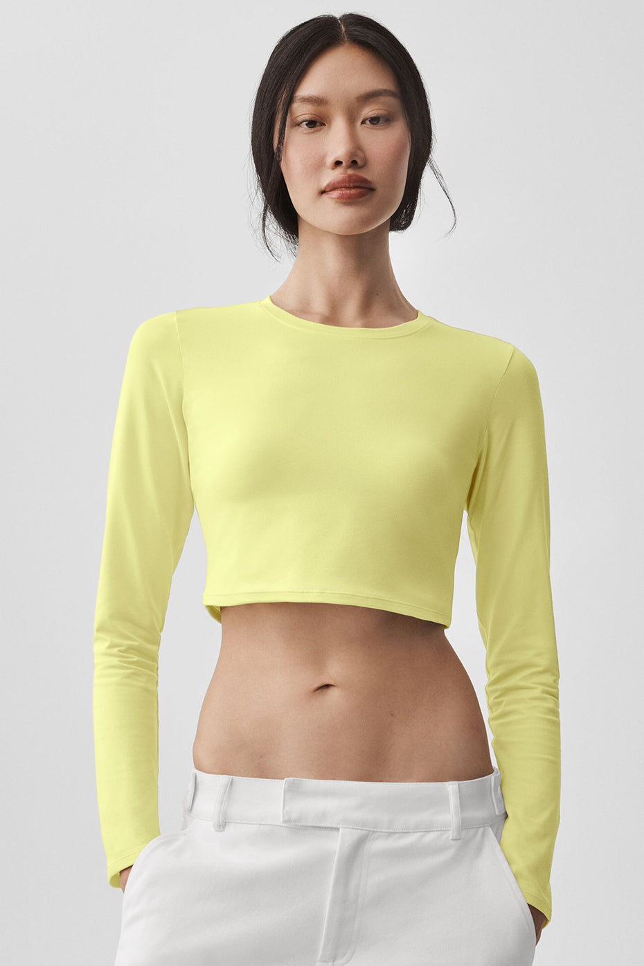 Crop Finesse Long Sleeve - Sunshine