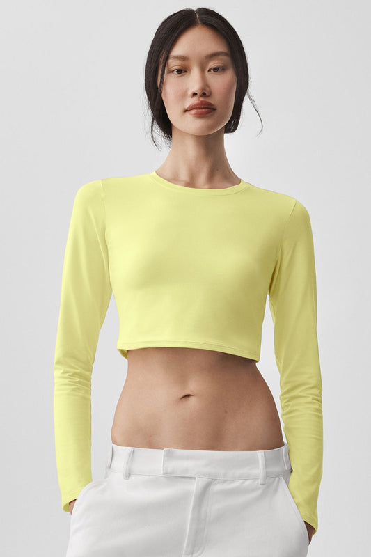 Crop Finesse Long Sleeve - Sunshine