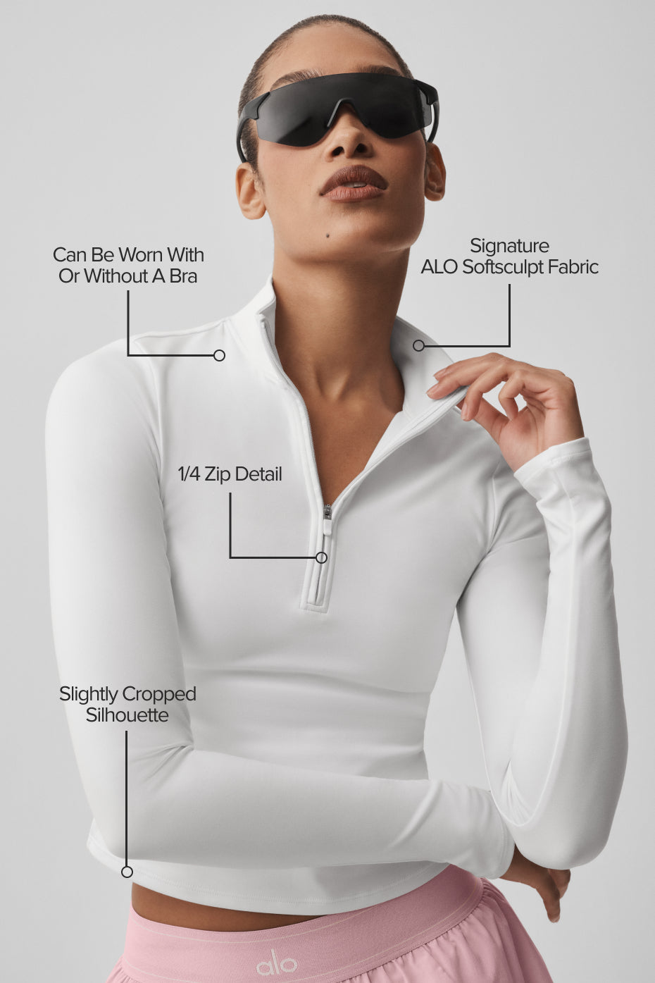 Softsculpt Precision 1/4 Zip Long Sleeve - White