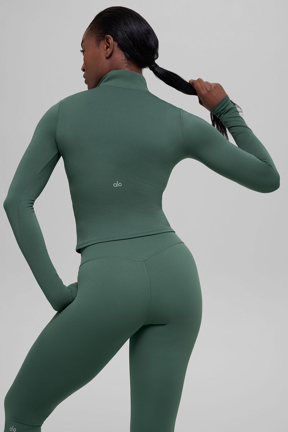 Softsculpt Precision 1/4 Zip Long Sleeve - Clover Green