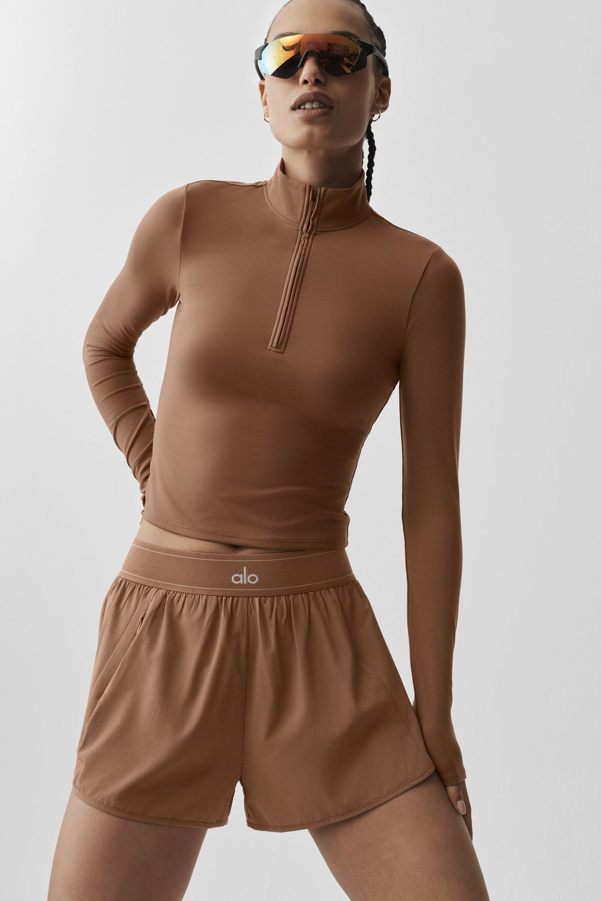 Softsculpt Precision 1/4 Zip Long Sleeve - Sun Kissed Brown