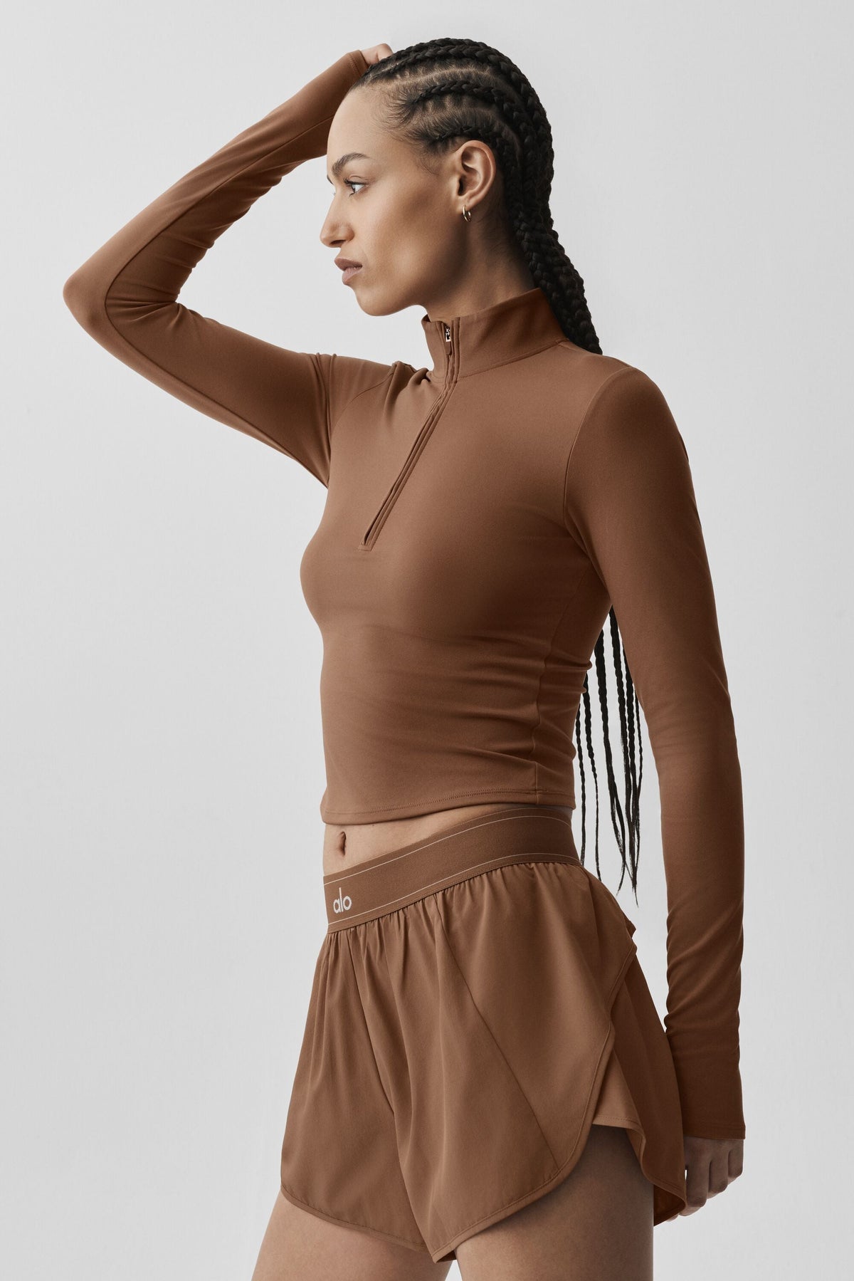 Softsculpt Precision 1/4 Zip Long Sleeve - Sun Kissed Brown