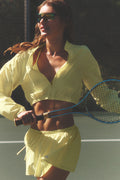 Cropped Breezy Full-Zip Cover Up - Sunshine