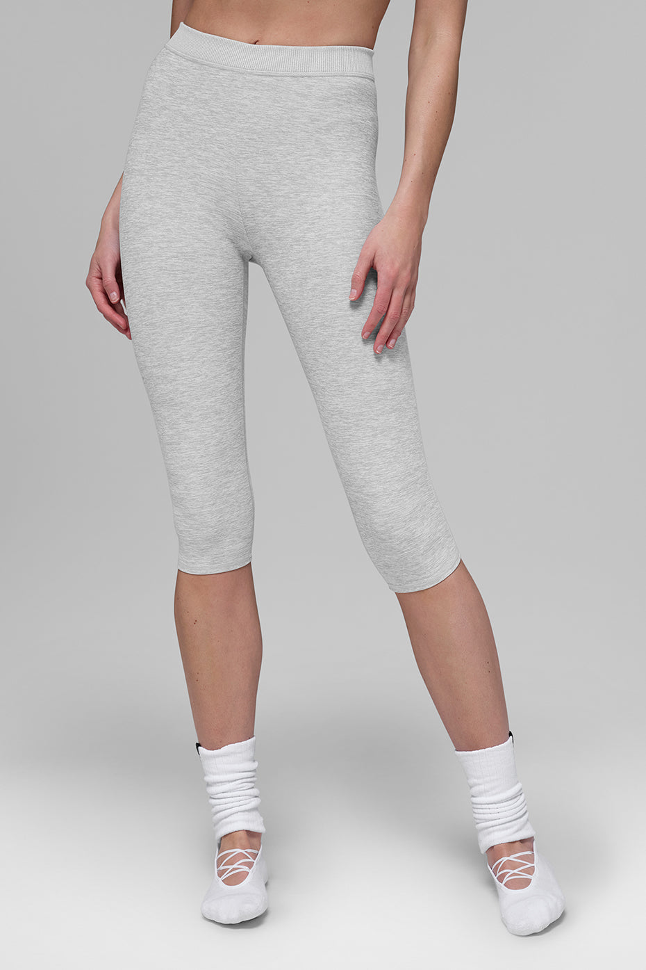 High-Waist Iconic 90's Capri - Athletic Heather Grey