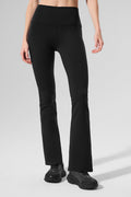 Airbrush High-Waist Bootcut Legging (Short) - Black
