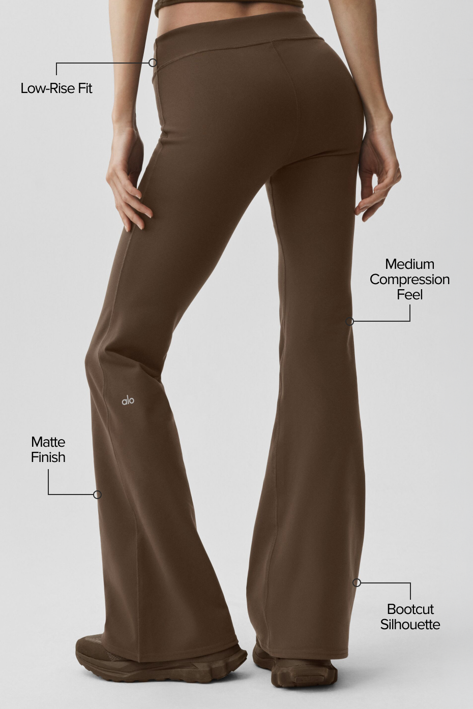 Airbrush Low-Rise Bootcut Legging - Espresso