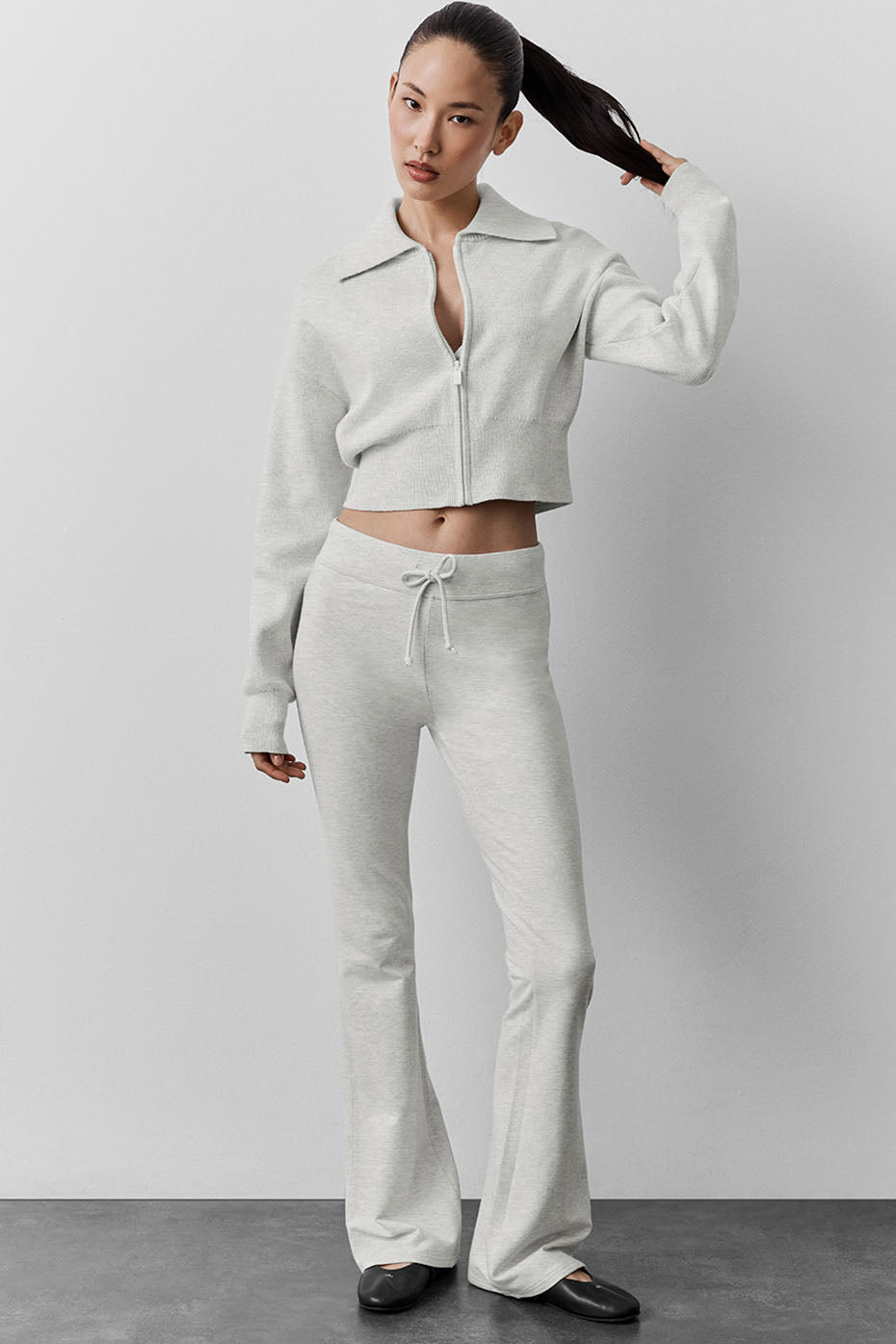 Sway Bootcut Sweatpant - White Heather