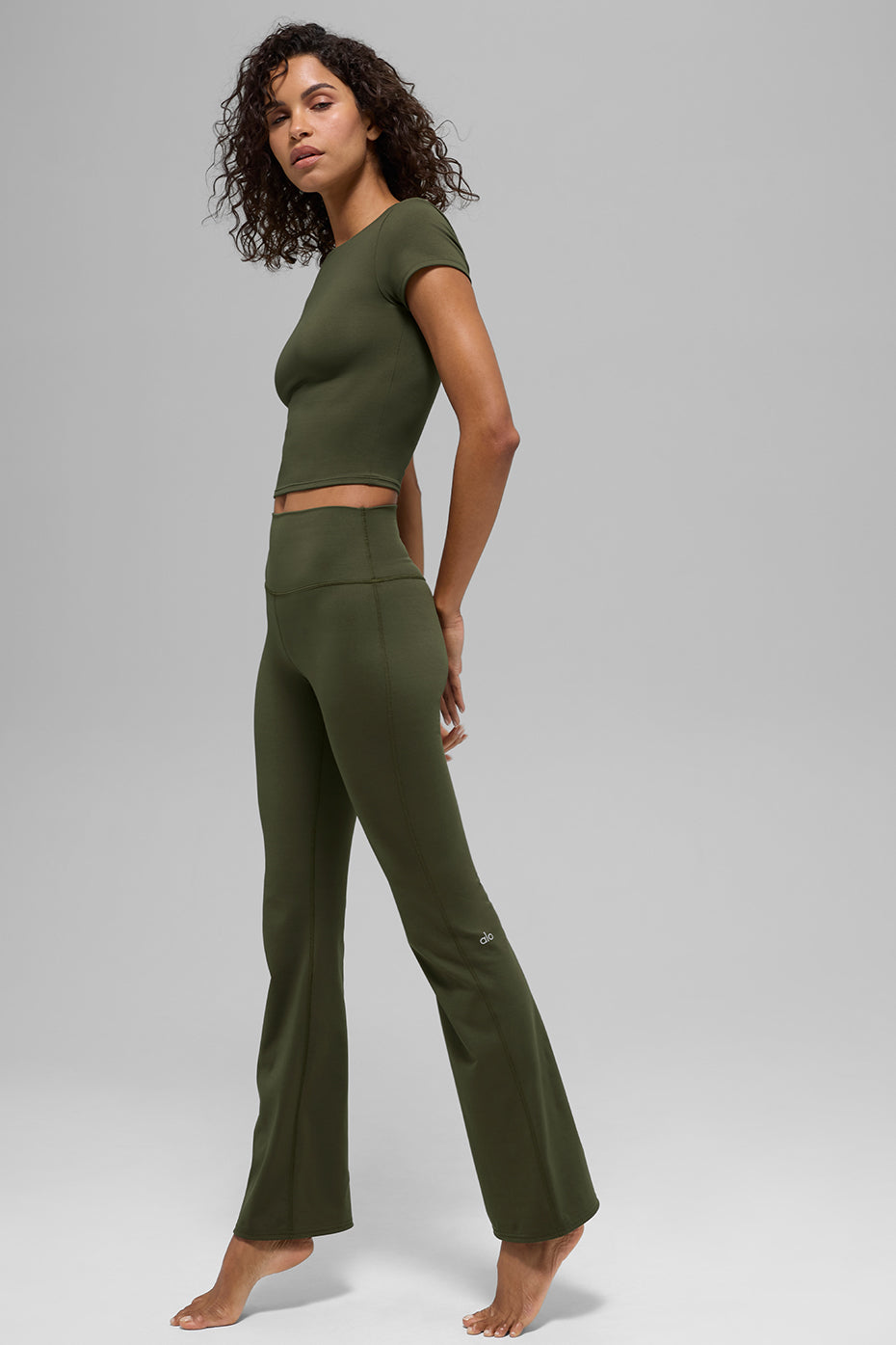 Softsculpt High-Waist Bootcut Legging - Green Olive
