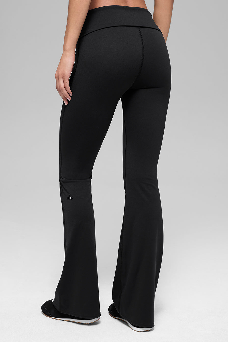 Softsculpt Foldover Flare Legging - Black