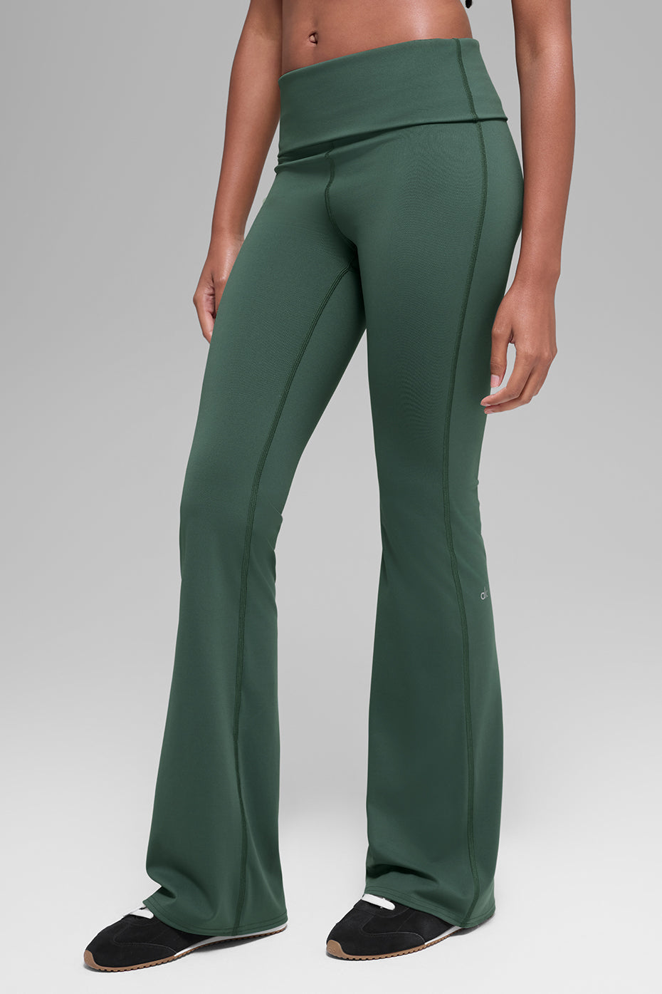 Softsculpt Foldover Flare Legging - Clover Green