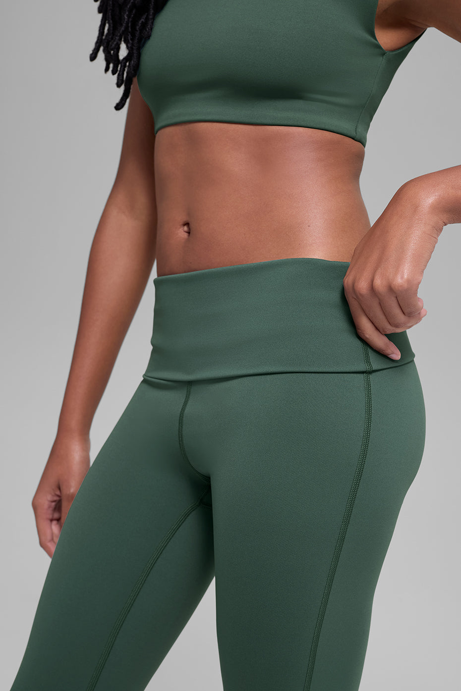 Softsculpt Foldover Flare Legging - Clover Green