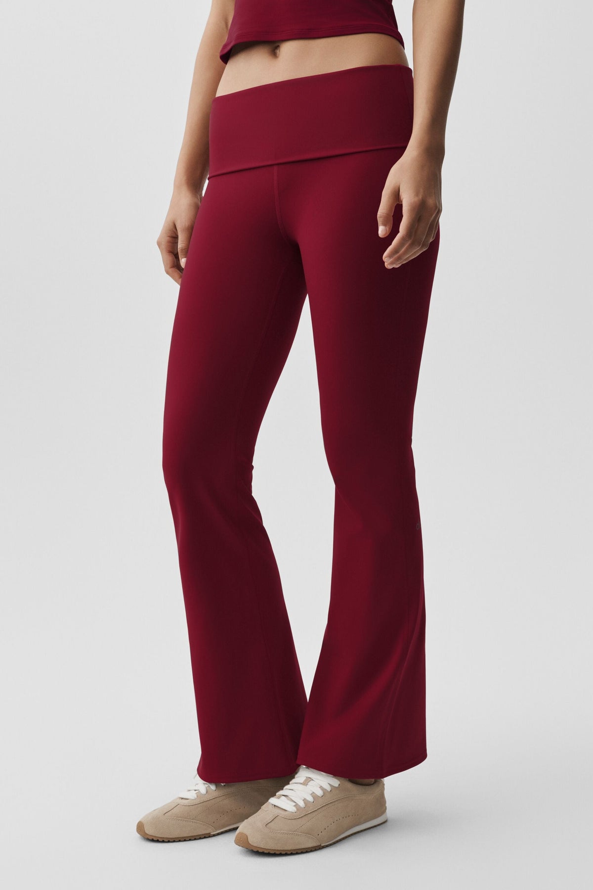 Softsculpt Foldover Flare Legging - Summer Romance Red