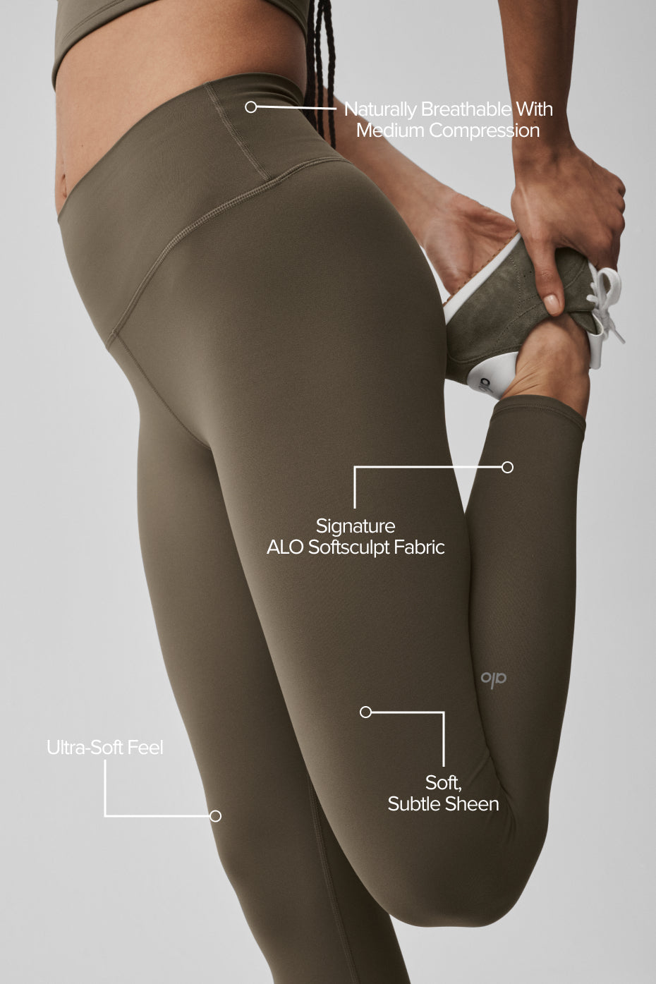 Softsculpt High-Waist 7/8 Legging - Olive Tree