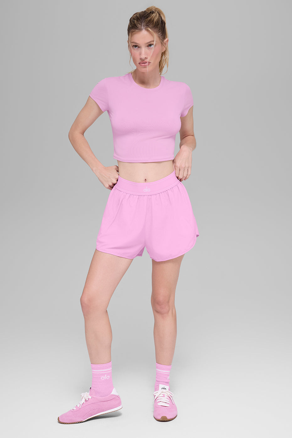 ALO Match Point Short - Candy Heart Pink