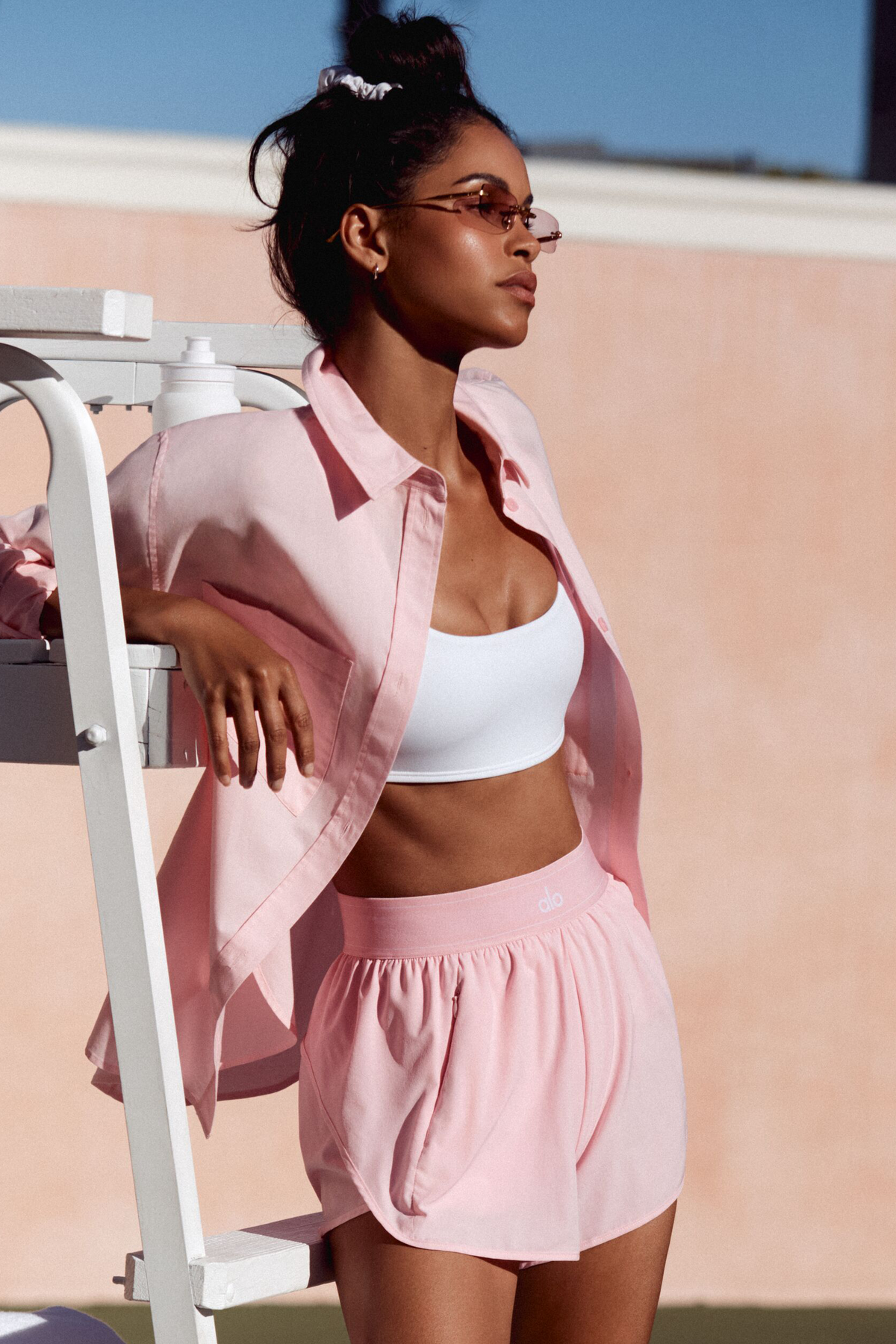ALO Match Point Short - Pink Marshmallow