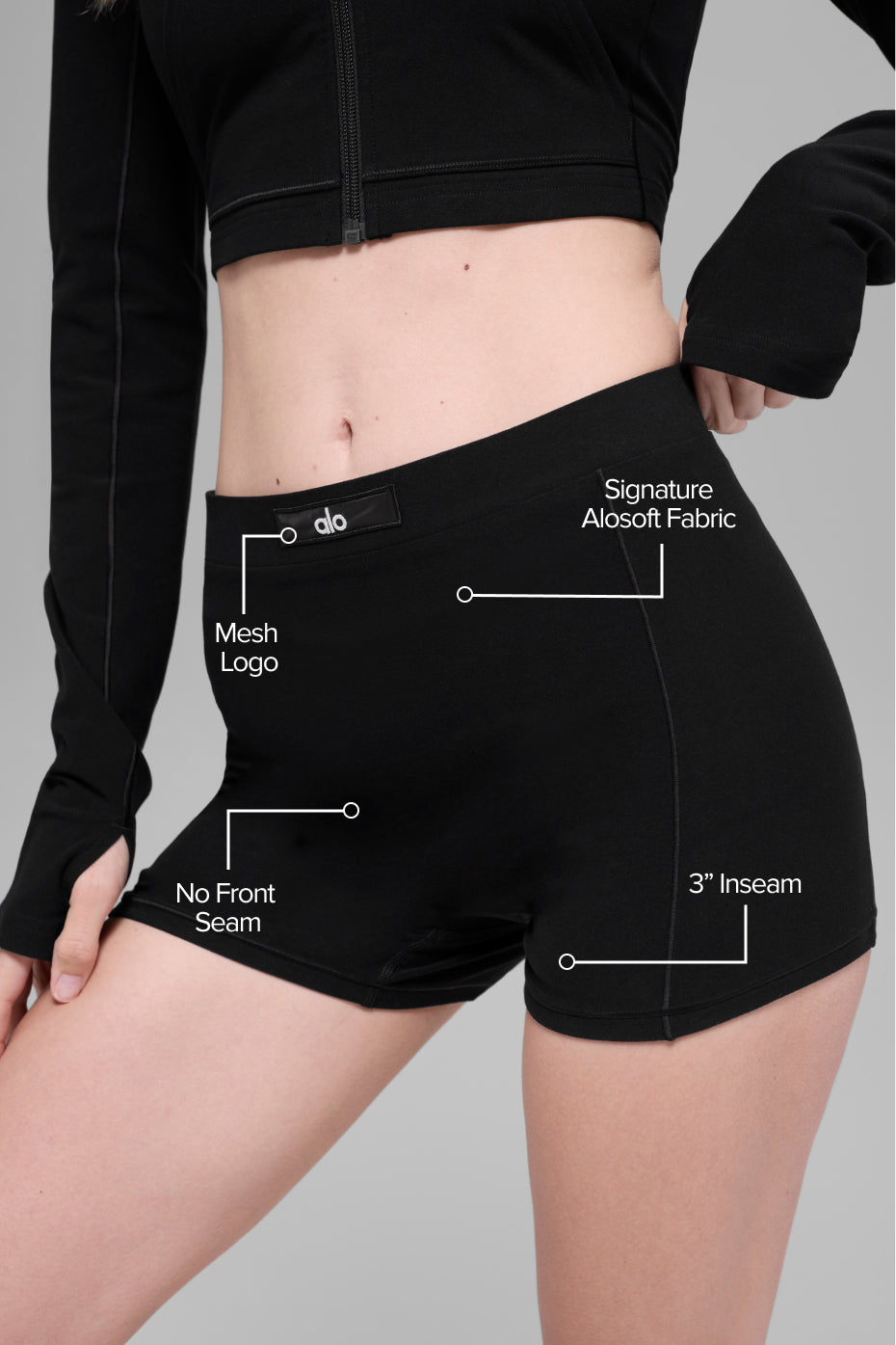 ALO Sincere Micro Short - Black