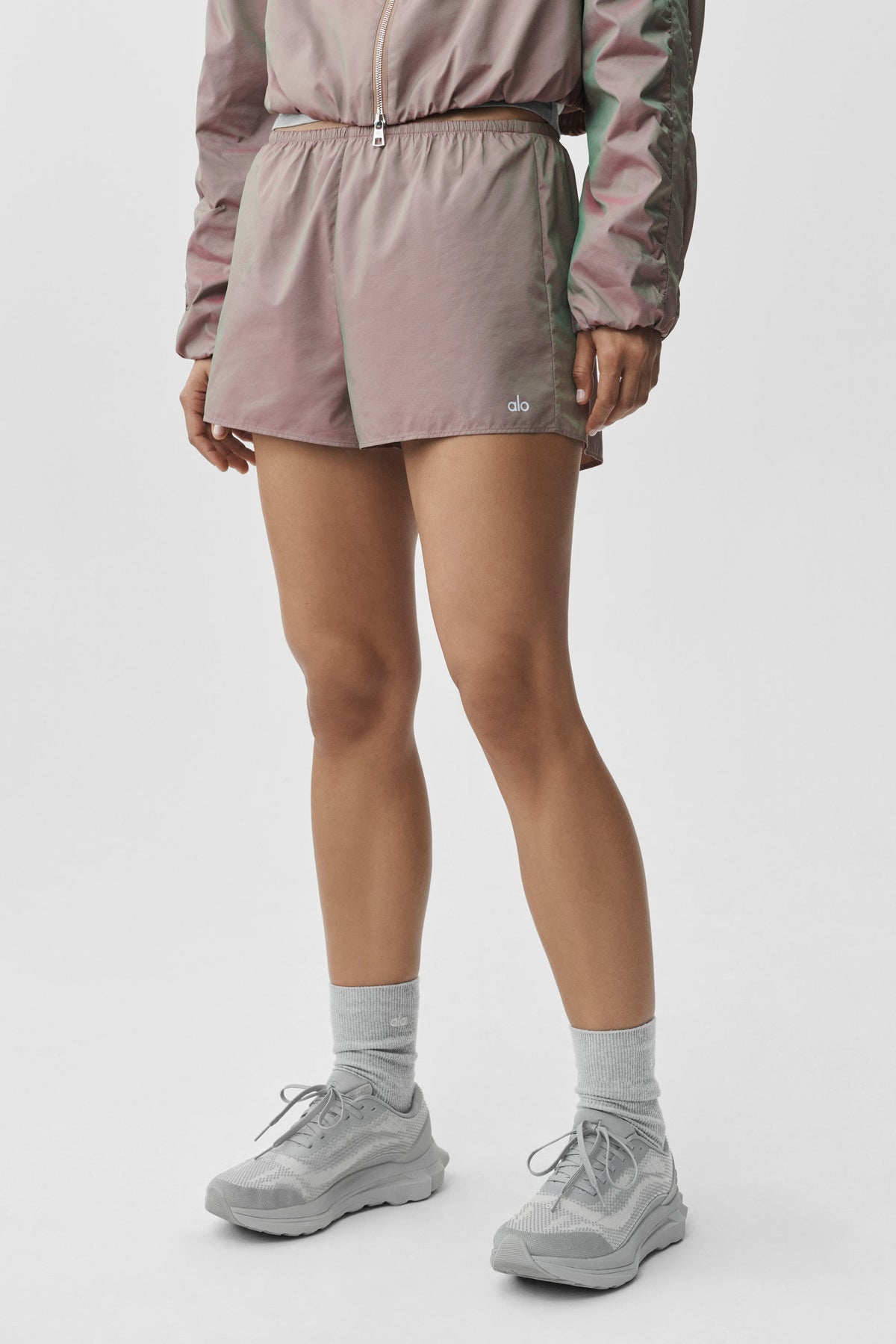 ALO High-Waist Prismatic Short - Pink Moonlight