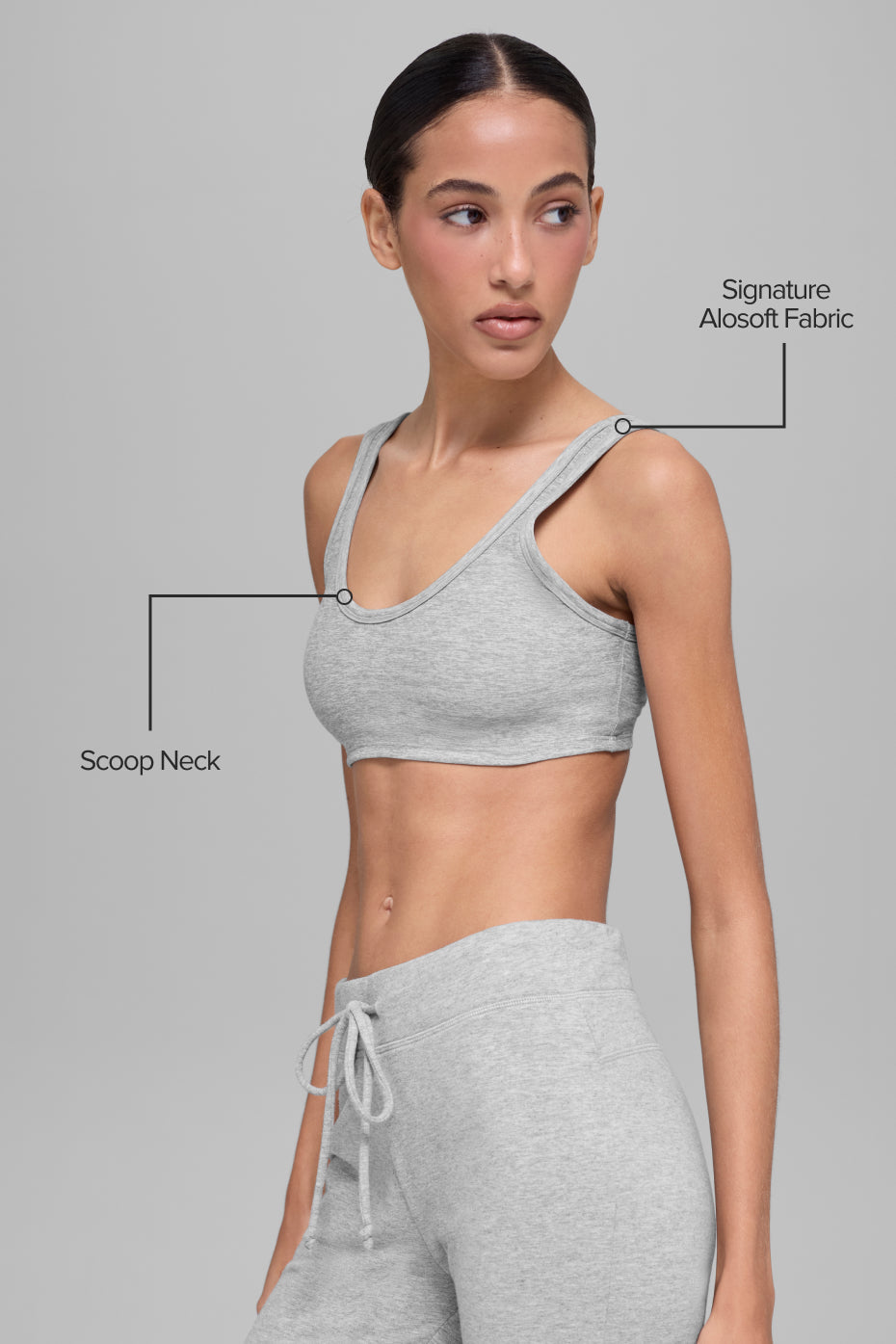Center Stage Bra - Athletic Heather Grey