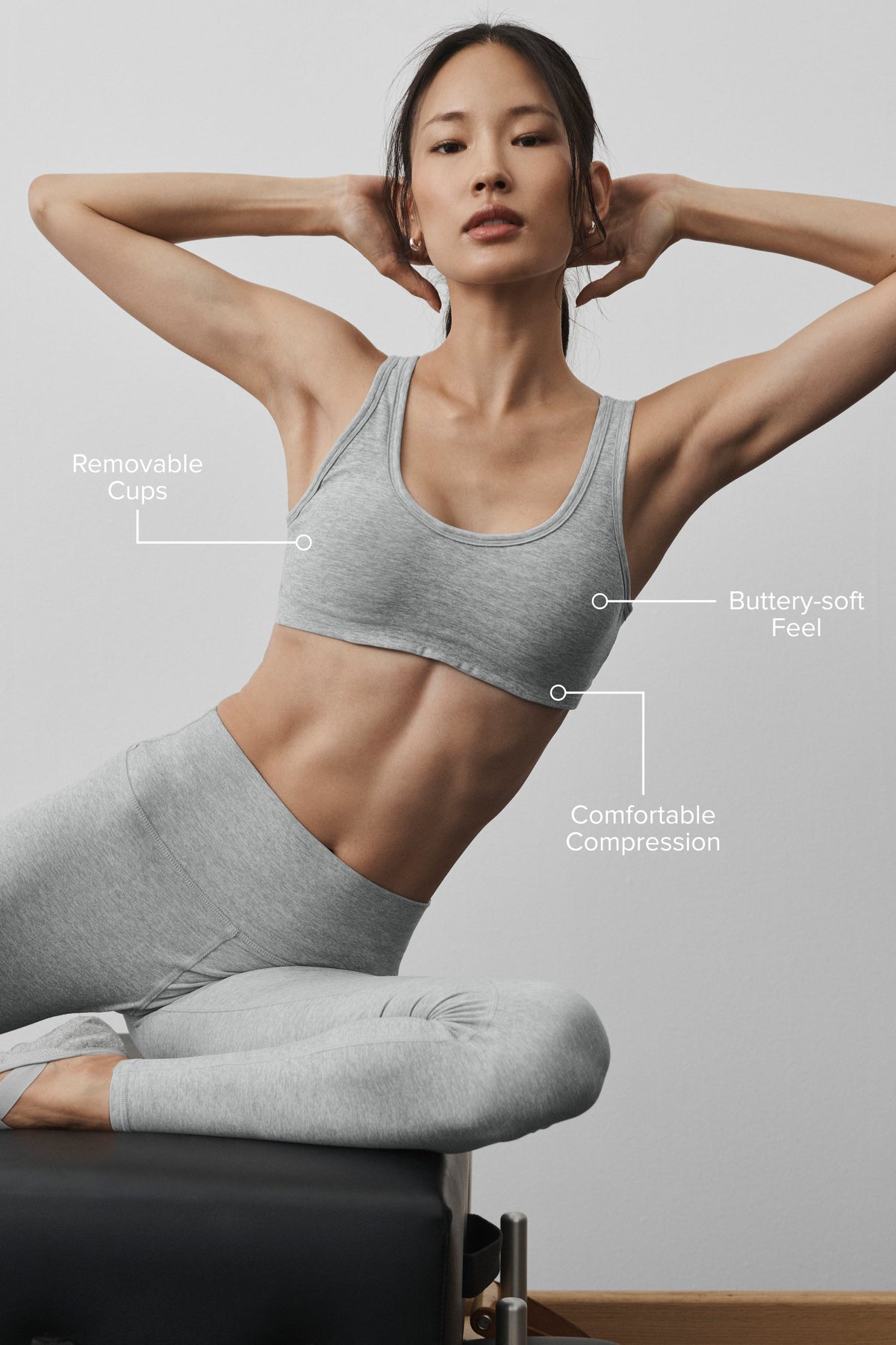Center Stage Bra - Vintage Athletic Heather
