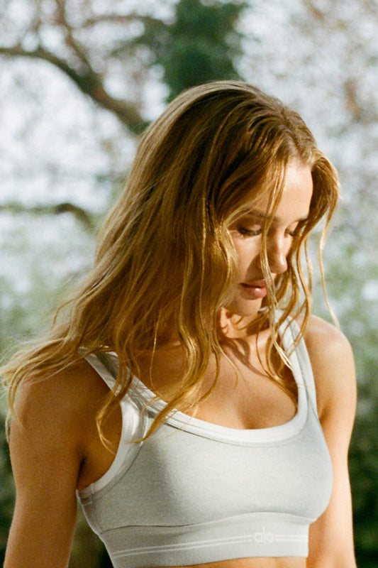 Better Together Bra - Athletic Heather Grey/White