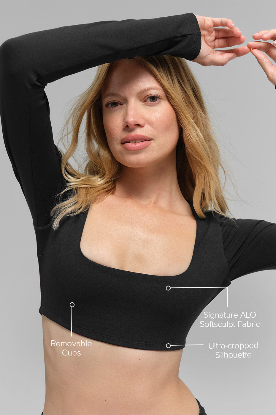 Softsculpt Precision Long Sleeve Bra - Black