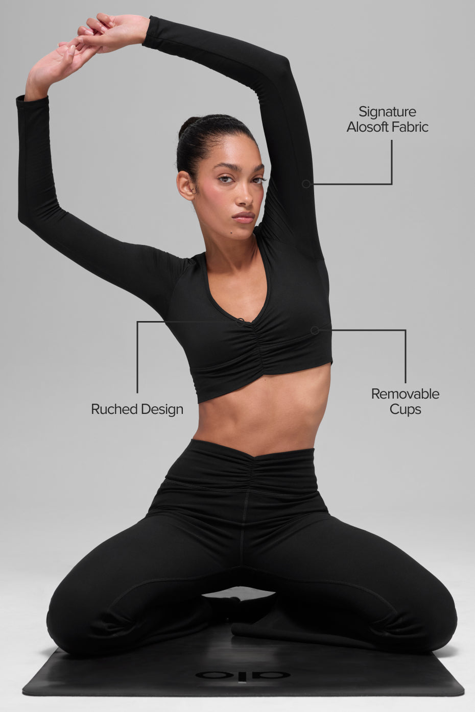 Intuition Long Sleeve Bra - Black