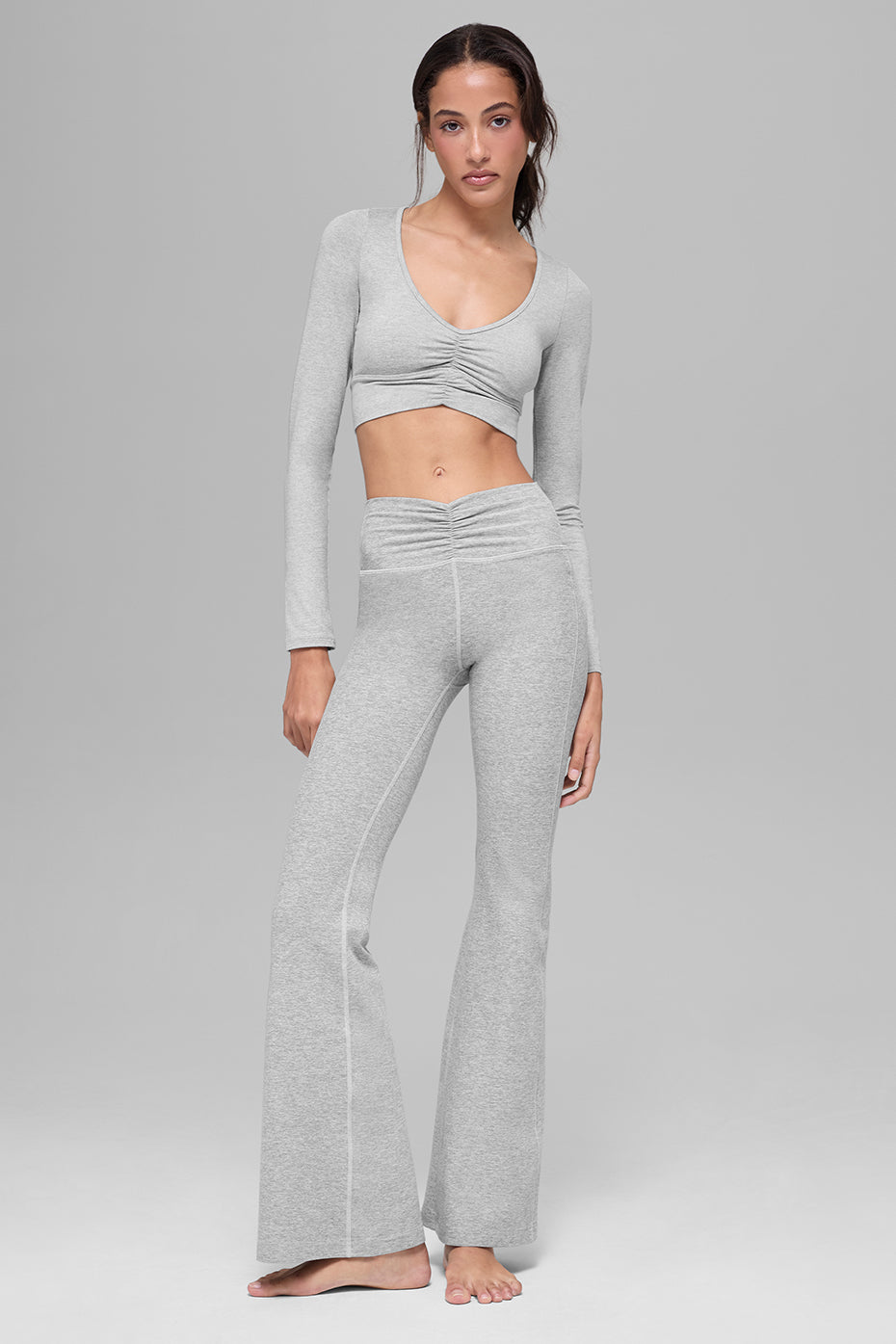 Intuition Long Sleeve Bra - Athletic Heather Grey