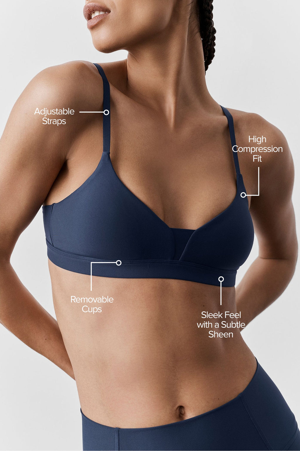 Airlift Fine Line Bra - Navy